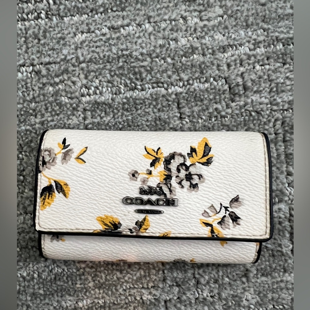 Coach Floral Print Key Case
